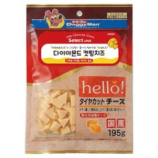 도기맨 강아지 셀렉트 헬로 다이아몬드 컷팅 치즈, 195g, 1개
