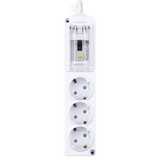 보코 고용량 4000W 누전차단용 멀티탭 3구, 3m, 화이트, 1개