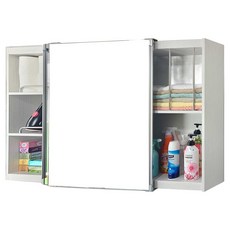 LABIANG 스테디 슬림도어 댐퍼 슬라이드 욕실장 1500 방문설치, 화이트, 1개