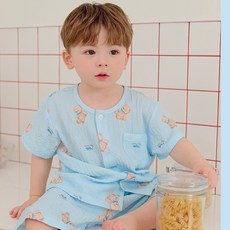 유니프랜드 곰돌이 요루지 5부 잠옷 상하의 세트