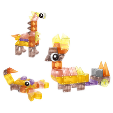 PLAYFUL TOYS 頑玩具 益智磁力積木 68片, 動物款, 1套