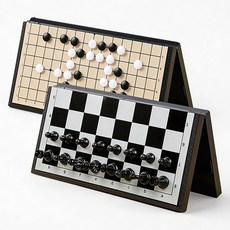 Lalahappy 磁吸便攜式折疊圍棋盤 多種尺寸桌遊組 11 C圍棋+西洋棋 29 x 29 cm
