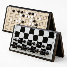 Lalahappy 磁吸便攜式折疊圍棋盤 多種尺寸桌遊組 10 C圍棋+西洋棋 20 x 20 cm