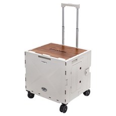 아이두젠 접이식 캠핑 폴딩 카트 프리미엄 핸드 퍼피박스, 아이보리, 1개