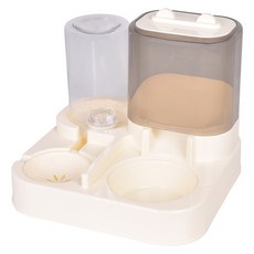 Truly House 自動餵食飲水一體 寵物餵食器 飲水機 貓狗通用, 白色, 1個