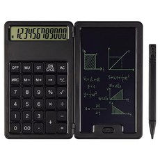 다소 스마트 메모 패드 휴대용 계산기, 블랙, 1개