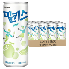 LOTTE 樂天 哈密瓜優格風味碳酸飲, 30個, 250ml