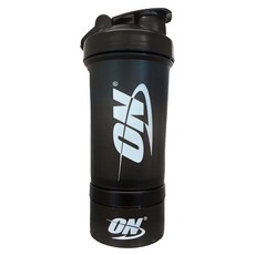 OPTIMUM NUTRITION 歐恩 乳清粉盒 三層搖搖杯, 黑色, 1個, 600ml