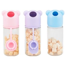 아아랜드 강아지 휴대용 산책 스낵보틀 3종 세트, 핑크, 라벤더, 블루, 1세트