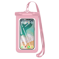 사인포스트 레버클립 잠금형 IPX8등급 핸드폰 스트랩 방수팩 20.5 x 10.8 cm, 핑크, 1개