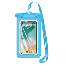 사인포스트 레버클립 잠금형 IPX8등급 핸드폰 스트랩 방수팩 20.5 x 10.8 cm, 블루, 1개
