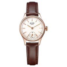 KUOE KYOTO HOLBORN Pink Gold case Bar Index with Pink Gold Hands Brown original leather strap 手錶