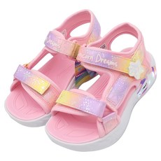 SKECHERS 兒童款 UNICORN DREAMS SANDAL 閃燈標準楦涼鞋 302682LLPMT
