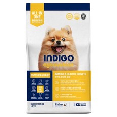 INDIGO 강아지 에이지뉴트리션 마더앤베이비 건식사료, 1개, 1kg, 닭