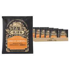 ILIFA AFRICAN MORNING COFFEE 南非烘焙非洲早晨精品配方咖啡濾掛包 中焙, 10g, 10個裝, 1組