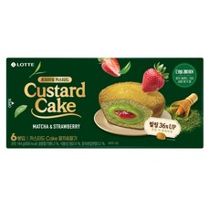 롯데카스타드 케이크 말차 & 딸기, 1개, 144g