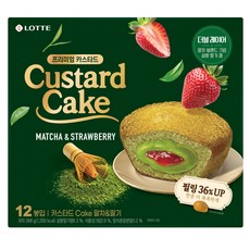 롯데카스타드 케이크 말차 & 딸기, 1개, 288g