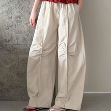 하라로이 여름용 바스락 셔링 와이드 팬츠