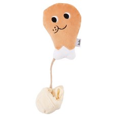 아아랜드 강아지 분리불안 노즈워크 치킨인형, 후라이드 치킨 + 치킨무, 1개