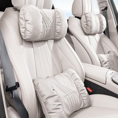 크로니클 프리미엄 등허리 레파드라인 목쿠션 + 허리담요쿠션 세트, 디얼화이트, 1세트