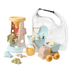 PUKU 藍色企鵝 日光沐浴沙灘玩具26件組 附收納袋, 混和顏色, 716g, 1個