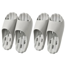 JadeShoe 男士EVA防滑浴室拖鞋, 2個, 灰色