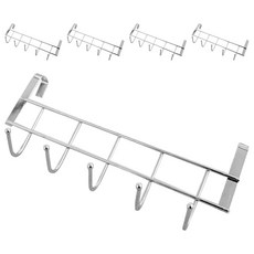 덴빌리어 주방 문걸이 도어후크 25 x 10 cm, 5개, 실버