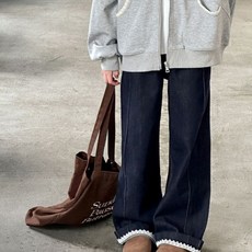 아동용 팝스 롤업 데님 팬츠