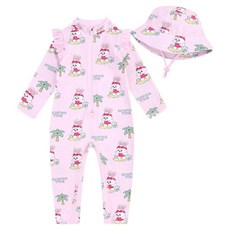 밀크마일 썸머 바이브래빗 래쉬가드 스윔수트 세트