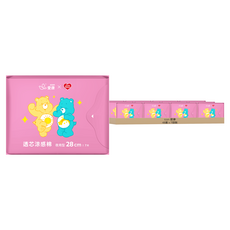 icon 愛康 透芯涼感夜用衛生棉 護翼型 Care Bears 聯名款, 48套, 7個裝, 28cm