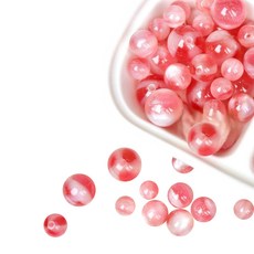 물건파는남자 고양이눈 레진 라운드 비즈 DIY 팔찌재료 10mm 홀 2.1mm, 레드, 20개