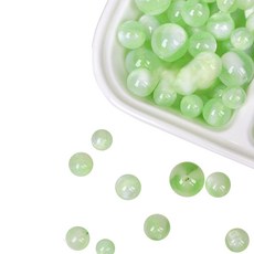 물건파는남자 고양이눈 레진 라운드 비즈 DIY 팔찌재료 10mm 홀 2.1mm, 그린, 20개