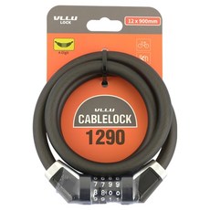 VLLU 鋼纜鎖 變更 自行車鎖 12 x 900 mm 1290, 1個, 霧面半透明