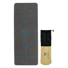 MOVELIFE 幸運草超輕量瑜珈墊 附提袋, 黑色, 1個