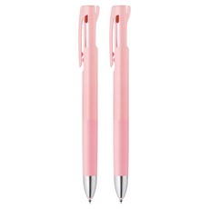 블렌 제브라 3색 볼펜 0.5mm, 핑크, 2개