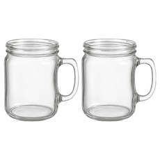 발룬피니 다용도 손잡이형 유리 드링크병, 2개, 500ml 2개, 500ml