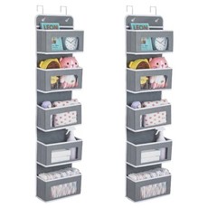 엠파이어 다용도 문걸이 수납 선반 정리함 5단, 2개, 그레이