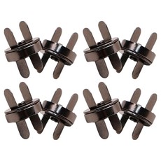 동대문단추왕 원형 발자석 똑딱이 단추 18mm, 흑니켈, 8개