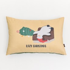 farfe 防塵蟎枕套 + 枕芯組, Lazy Christmas(枕套) + 白色(枕芯), 1組