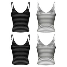 ZAN ZAN 冉冉 條紋Bra top 4件組