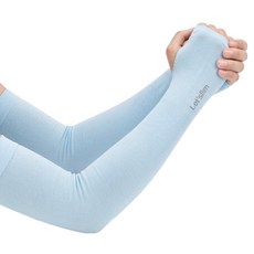 XTER 男女通用冰絲涼感手背型運動袖套 雙臂穿戴組, 10套, 天藍色