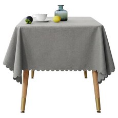 마켓감성 린넨웨이브 방수 테이블보, 타입10, 1개, 100 x 160 cm