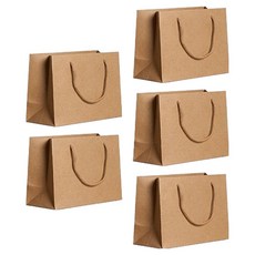 언더보스 무지 쇼핑백 가로형 17 x 24 x 10 cm, 크라프트, 5개