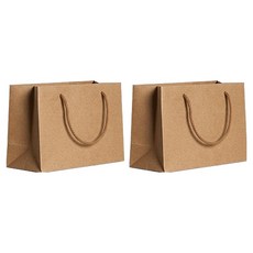 언더보스 무지 쇼핑백 가로형 32 x 43 x 14 cm, 크라프트, 2개