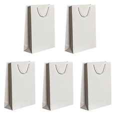 언더보스 무지 쇼핑백 세로형 25 x 20 x 9 cm, 흰색, 5개