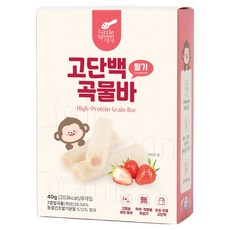 리틀스푼 고단백 곡물바, 40g, 1개, 딸기맛