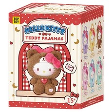 TOPTOY 헬로키티 테디 파자마 시리즈 봉제인형, 랜덤발송, 1개, 12cm