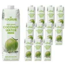 페페브루노 100프로 퓨어 코코넛워터, 12개, 1L