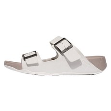 fitflop 男士梵谷頸部扣環柔軟皮革拖鞋, 白色, 280