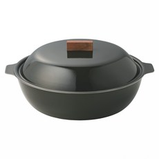 KINTO KAKOMI IH爐適用 不鏽鋼琺瑯鍋 煙燻黑 1L, 1個, 22cm